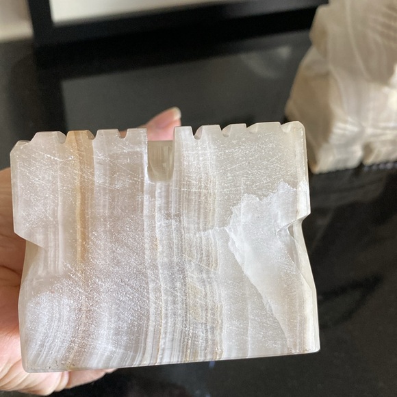 Book ends marble! Vintage! 70’s Carved, sculpture! Mexican warriors! - Picture 12 of 15